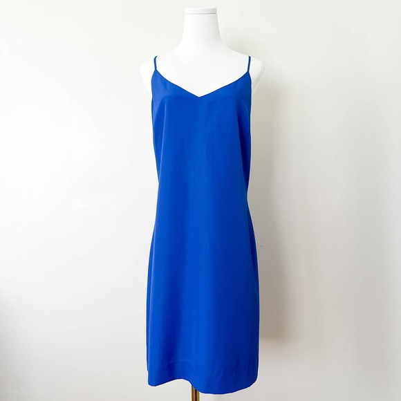 J.Crew Blue Tank Dress Size 14 - Picture 1 of 11
